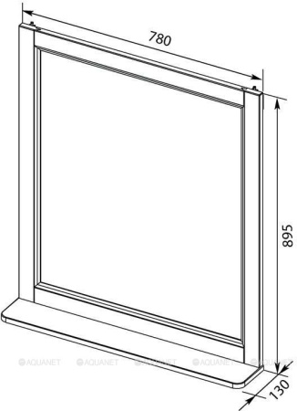 Зеркало Aquanet Бостон М 80 белый