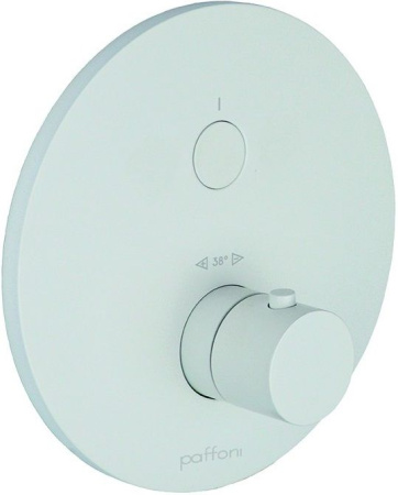 Фото встраиваемый смеситель для ванны и душа paffoni compact box cpt013bo термостат, белый матовый