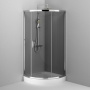 Фото душевой угол am.pm like 90*90 см, профиль хром/ стекло тонированное