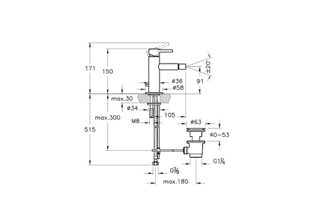 Фото смеситель для биде vitra origin a4255936, черный матовый