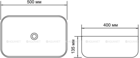 Фото раковина накладная aquanet soul-1 50*40 см, белая Фото раковина накладная aquanet soul-1 50*40 см, белая