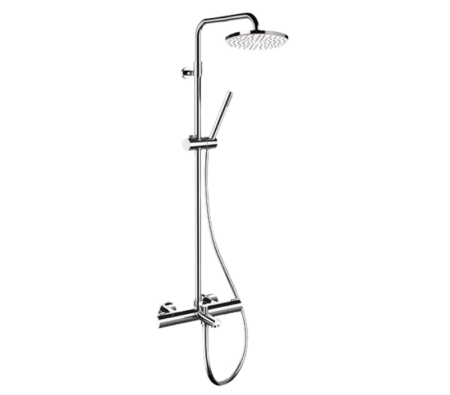 Фото душевая система термостатическая с изливом remer eq34a7mdmd20, хром