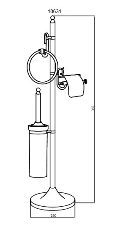 Фото стойка напольная boheme medici 10631, бронза