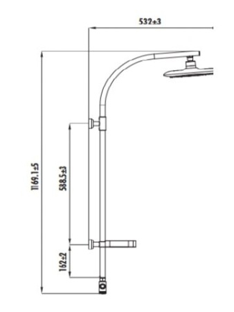 Фото душевая колонна creavit sh773, белый