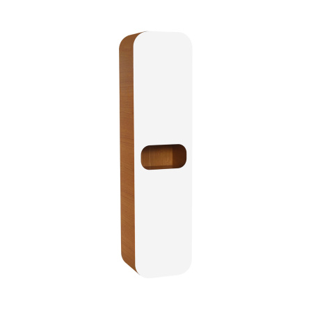 Фото пенал подвесной creavit pion 40 см pn2160.02.bdm, белый/дуб