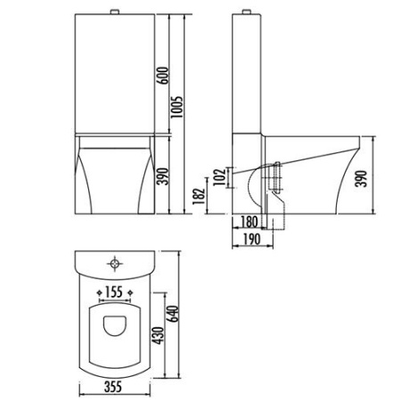 Фото унитаз напольный с биде creavit sorti sr310-00cb00e-0000, белый