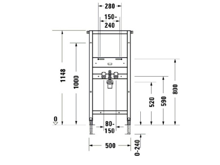Фото инсталляция для раковины duravit durasystem wd2001000000