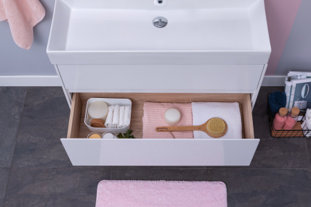 Фото комплект мебели aquanet бруклин 85 белый