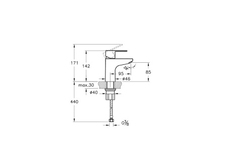 Фото смеситель для раковины vitra win s a41177exp, хром
