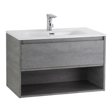 Фото тумба подвесная belbagno kraft 80 cemento grigio 