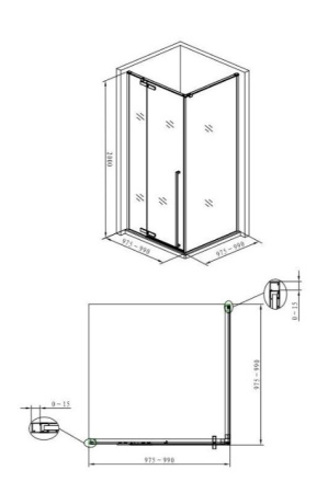 Фото душевой угол allen brau fantasy 3.11002-00 100*100*200 см, профиль хром