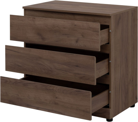 Фото комод aquanet сканди 80*48 см, дуб крафт (3 ящика)