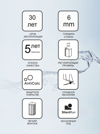 Фото душевой угол ravak blix blcp4-80 sabina 3b240c40z1 80*80*175 см, профиль хром/стекло прозрачное