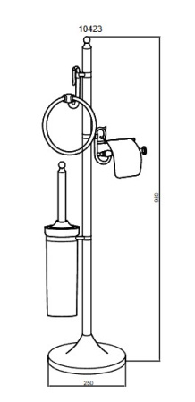 Фото стойка напольная boheme imperiale 10423, золото
