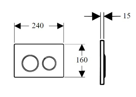 Фото клавиша смыва boheme пластик 659, хром
