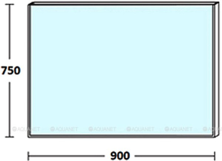 Зеркало De Aqua Сильвер 90 черный