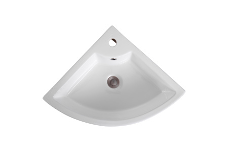 Фото раковина подвесная угловая aquatek aq5166b-00 470*470*150 мм, универсальная установка