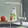 Фото смеситель grohe blue minta pure 31721dc0 для кухни суперсталь