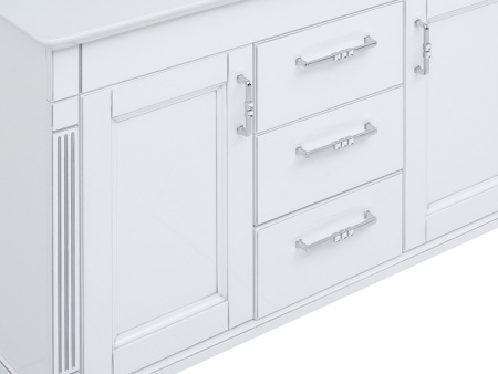 Фото комплект мебели для ванной aquanet селена 120 белый/серебро