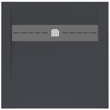 Фото поддон литьевой камень allen brau infinity 8.21001-am 90*90 см, антрацит