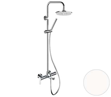 Фото душевая система с изливом remer class line l34x7mmm20bo, белый матовый