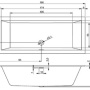 Фото акриловая ванна riho rething cubic br10c0500000000 190х80 (заполнение через перелив)