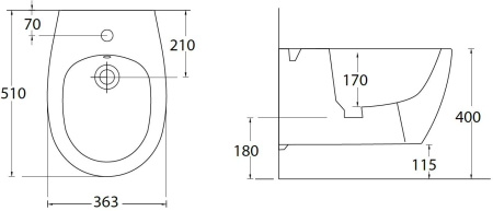 Фото биде подвесное allen brau fantasy 4.11006.31 черный матовый