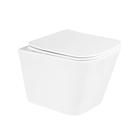 Фото унитаз подвесной безободковый belbagno due bb3103chr/sc, сиденье микролифт 