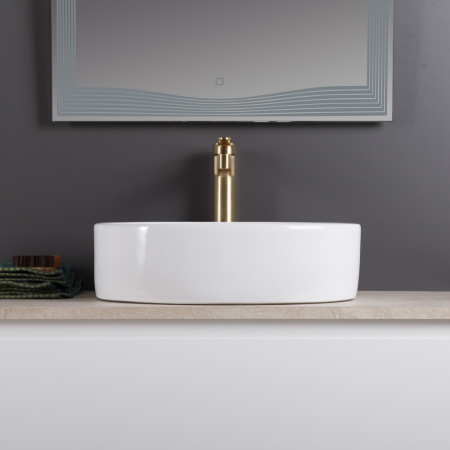 Фото раковина накладная belbagno bb1049 51*36,5 см, белая