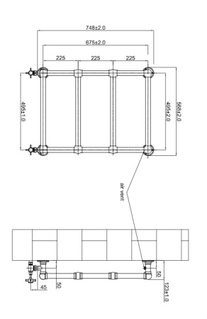 Фото полотенцесушитель водяной boheme medici 718 75*50 см, бронза