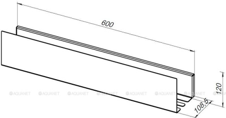Фото полка aquanet магнум 00302231 60*12 см, белая матовая
