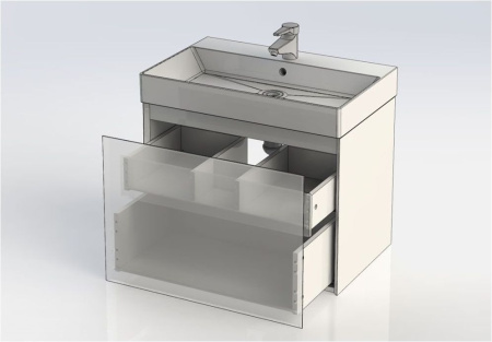 Фото тумба подвесная с раковиной aquanet нью-йорк 70 орех