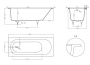 Фото ванна salini s-sense ornella 102313grf 170*70 см, глянец покраска по ral полностью