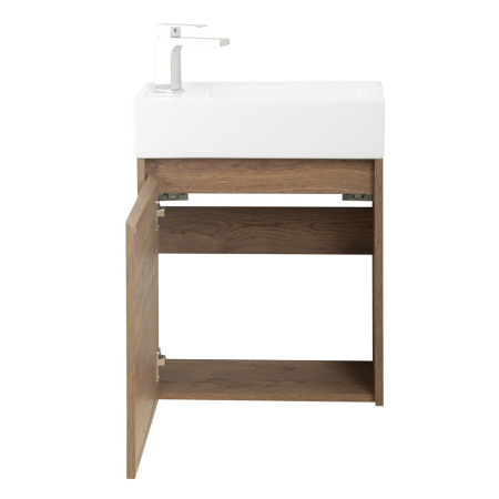 Фото тумба подвесная belbagno kraft mini 50 см левая, rovere tabacco