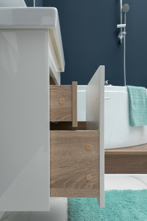 Фото комплект мебели aquanet августа 50 (moduo slim) белый