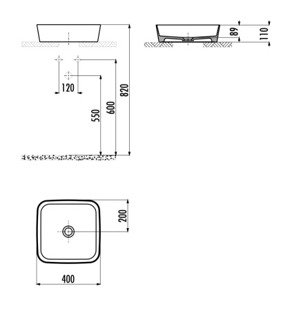 Фото раковина накладная creavit lp040-00cb00e-0000, белая