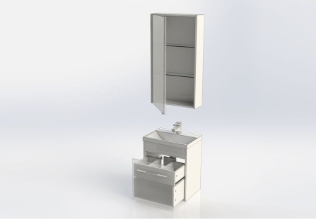 Фото комплект мебели aquanet августа 50 белый