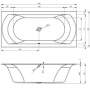 Фото акриловая ванна riho linares bt48 190x90