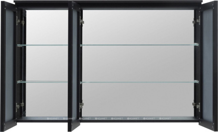 Фото зеркало-шкаф de aqua алюминиум 120 черный