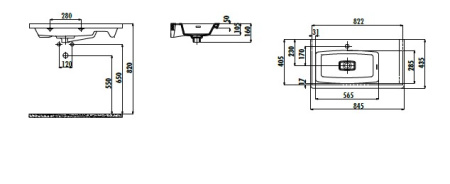 Фото раковина мебельная creavit 85 см my085-00cb00e-0000, белая