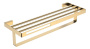 Фото полотенцедержатель с полкой boheme q 10947-mg, матовое золото