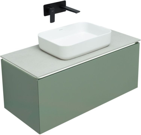 Фото тумба под раковину allen brau infinity 100 1.21004.cgm олива матовый