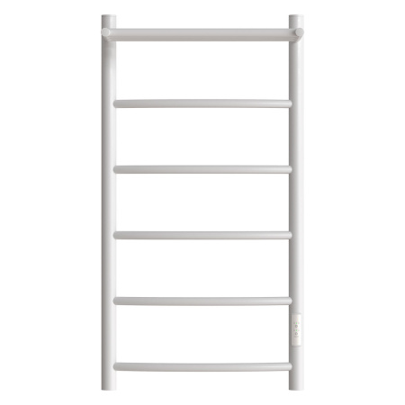 Фото полотенцесушитель электрический point афина pn04848pw п5 400x800 с полкой, диммер справа, белый