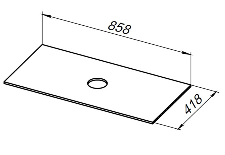 Фото столешница allen brau liberty 90 1.33008.g-s, серый структ