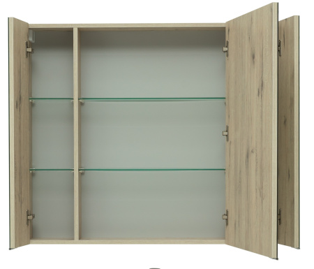 Фото зеркало-шкаф aquanet алвита new 100 дуб веллингтон белый