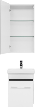 Фото комплект мебели aquanet августа 50 (moduo slim) белый