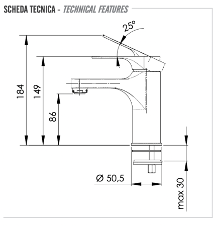 Фото смеситель для раковины remer class line l12, хром