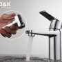Фото смеситель с гигиеническим душем d&k da132 da1322601 для раковины Фото смеситель с гигиеническим душем d&k da132 da1322601 для раковины