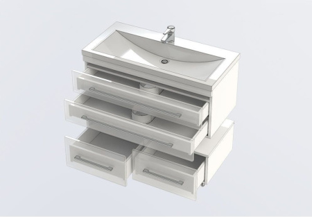 Фото комплект мебели aquanet верона 100 белый (раковина нота 158753)