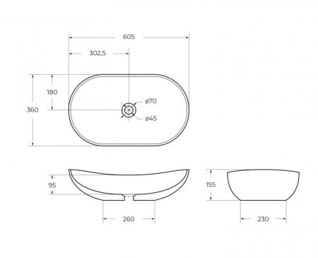 Фото раковина накладная belbagno bb1404-h316 60,5*36 см, бежевая 